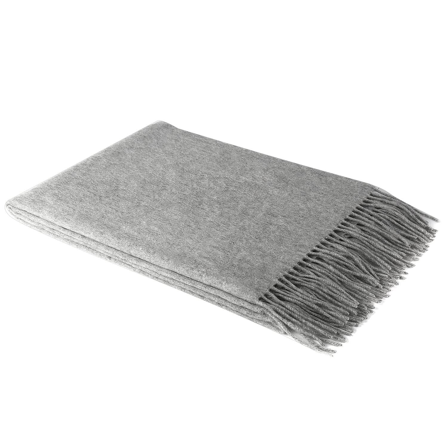 1229 100% Pure Cashmere Scarf With Fringed Edges, Super Large Size